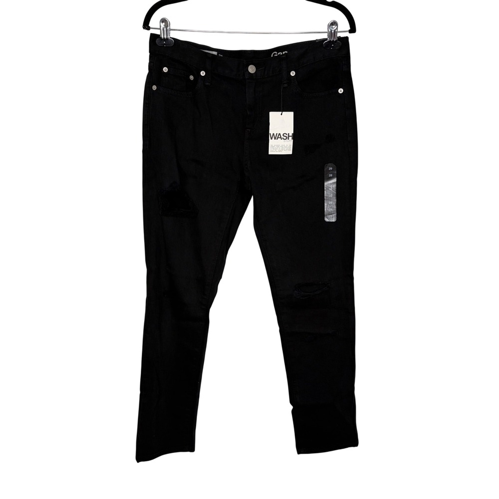 Gap 1969 Girlfriend Distressed Jeans Size 28 Black NWT
